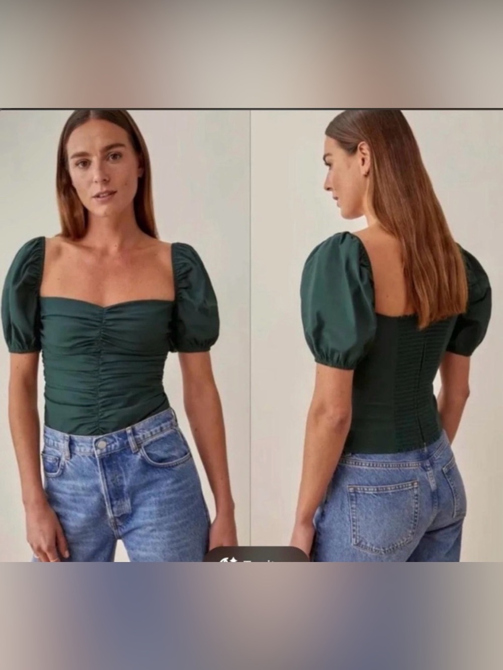 Reformation Womenms Dark Green Radish Top
